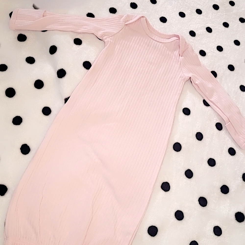Pink Ribbed Long Sleeve Sleeper